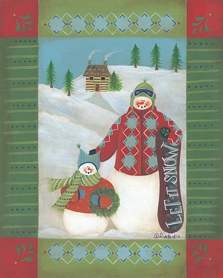 HIVER et NOEL : country & folk art serie B (F)