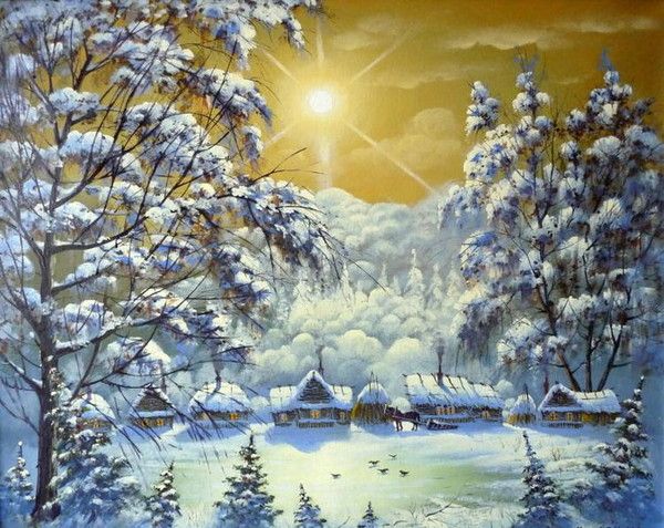 HIVER en peinture serie C  ( V.N. M )