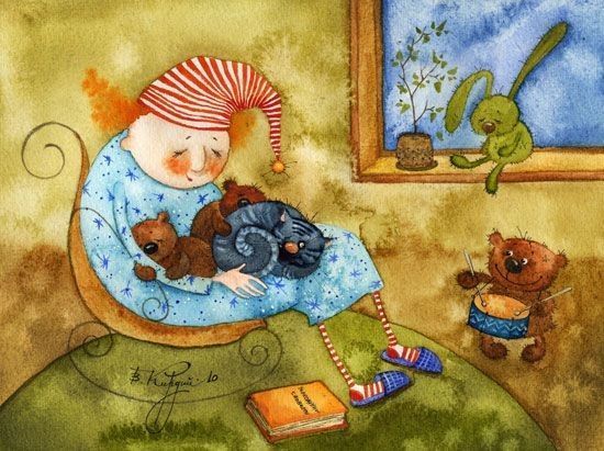 Mignonnes illustrations de V. Kirdiy