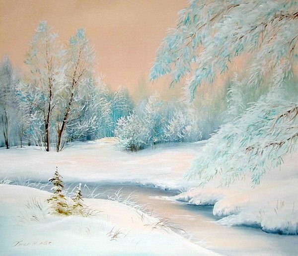 HIVER en peintures serie C (N.H)