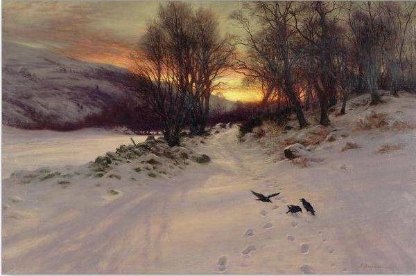 art classique  animaux et paysages  ( hiver)