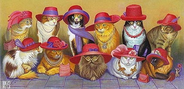 14-chats peints serie B  ( B.M)