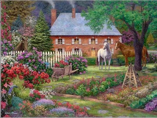 Cottages et villages en peintures de Chuck Pinson