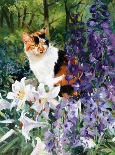 chats en peintures ( serie A )  ( L.F )