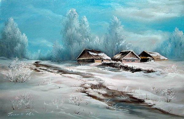 HIVER en peintures serie C (N.H)