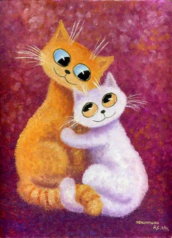14-chats en peinture