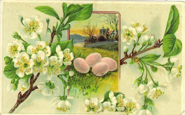 cartes vintage  ( st Valentin et Pâques )   Pâques