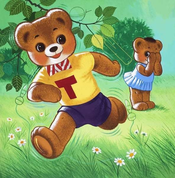 Mignonnes illustrations Teddy bear et Jolly dog