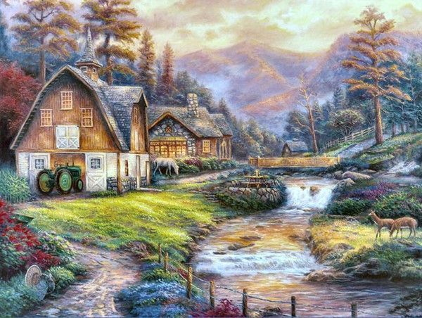 Cottages et villages en peintures de Chuck Pinson