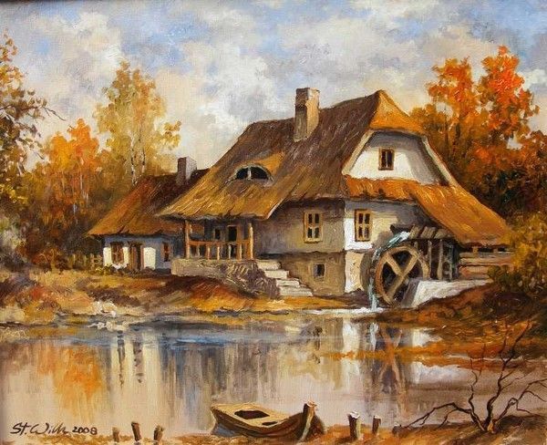 Cottages et villages en peintures  (S.W)