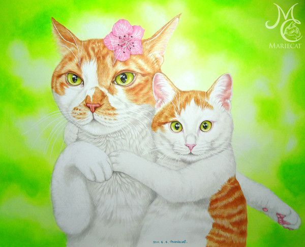 12-Beaux tableaux de Mariecat  ( chats )