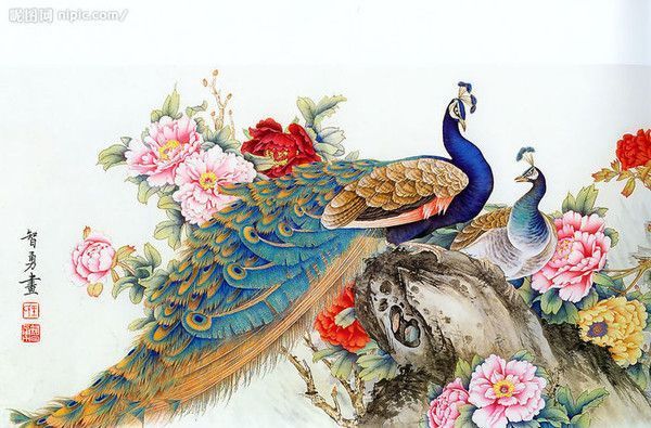 Art  asiatique  faune et flore  