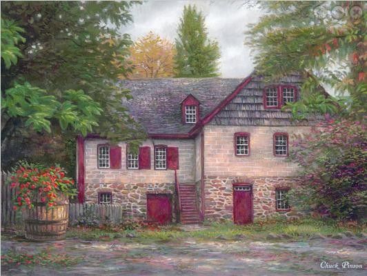 Cottages et villages en peintures de Chuck Pinson