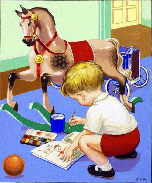 15-Illustrations vintages enfants ( E.A )