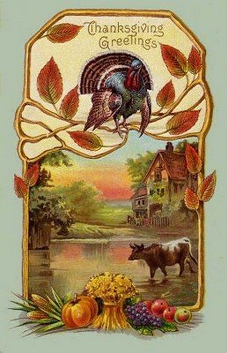 15-Cartes vintage A ( fêtes diverses ) Thanksgiving