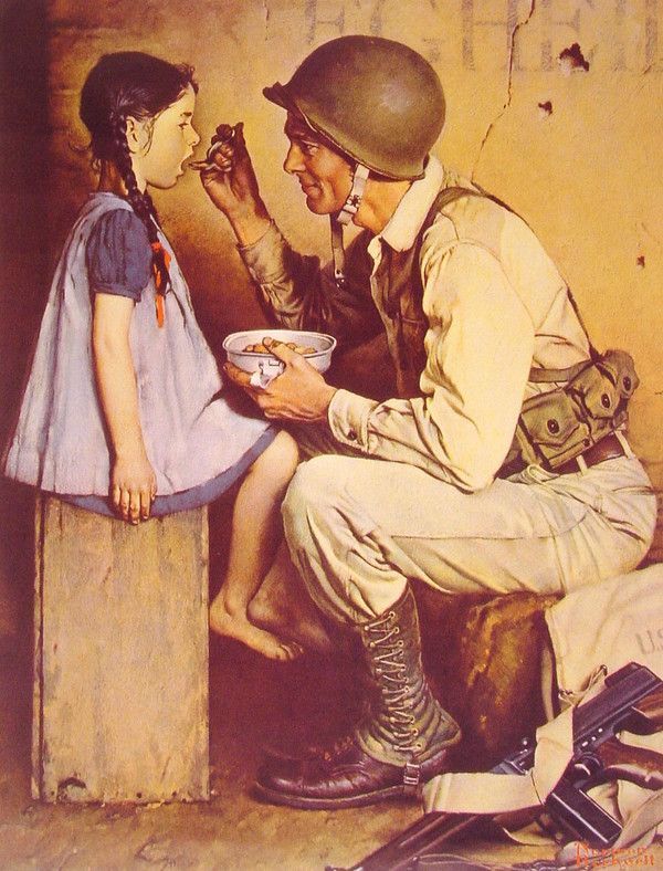 Illustrations vintage de N.Rockwell  