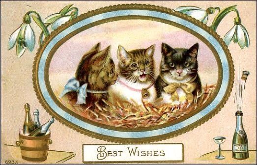 Hiver & Noël : cartes postales anciennes ( Nouvel an   ) 