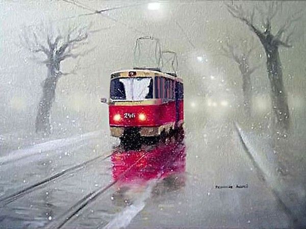 HIVER en peinture serie C   (A.R)