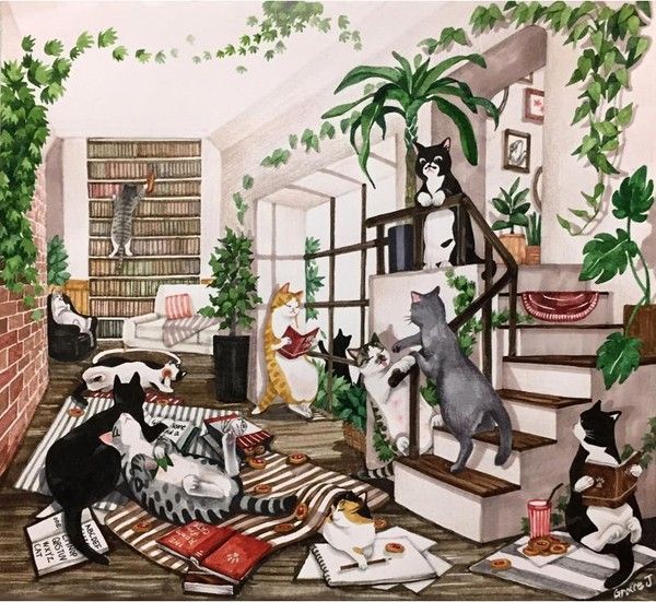 35-Illustrations artistes coreens avec animaux (G.J)