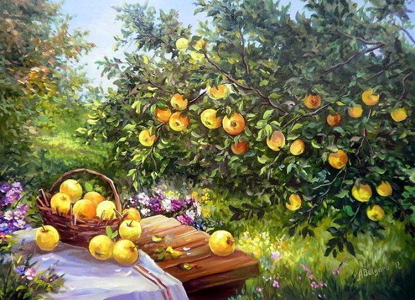 Fleurs fruits jardins en peintures 2 ( A.B)