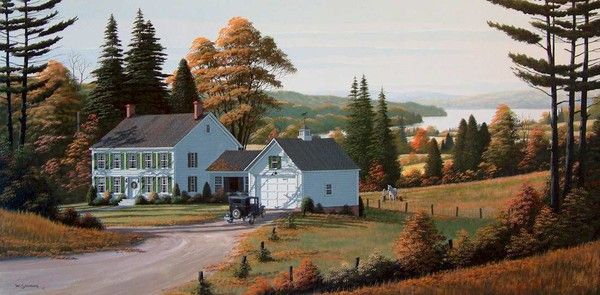 Cottages et villages en peinture B