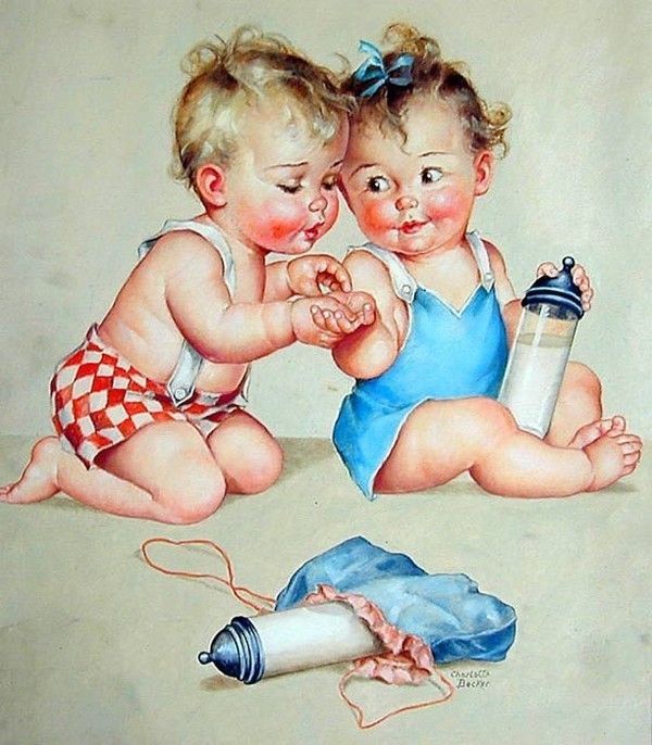 15-Illustrations vintages enfants ( C.B)