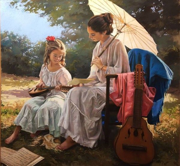 21- Beaux tableaux de femmes et enfants ( G.A)