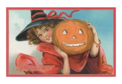 Cartes postales anciennes d' Halloween 