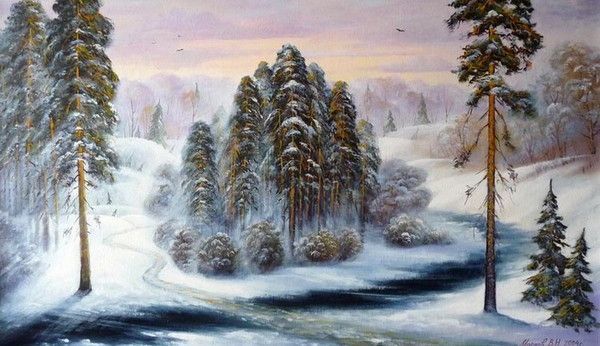 HIVER en peinture serie C  ( V.N. M )