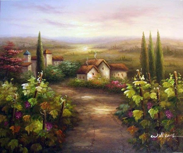 Cottages et villages en peinture