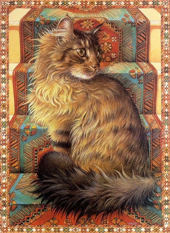 14-chats en peintures serie A  