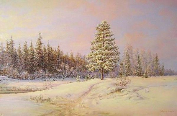 HIVER en peinture serie C   (S.P)