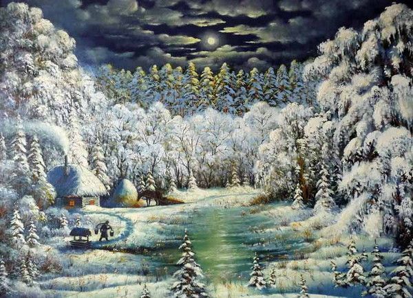 HIVER en peinture serie C  ( V.N. M )