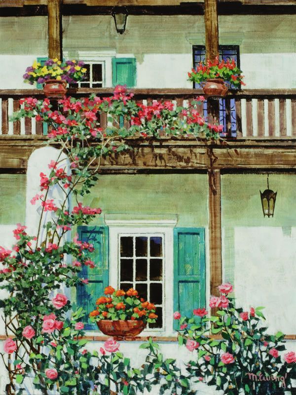 Cottages et villes en peintures