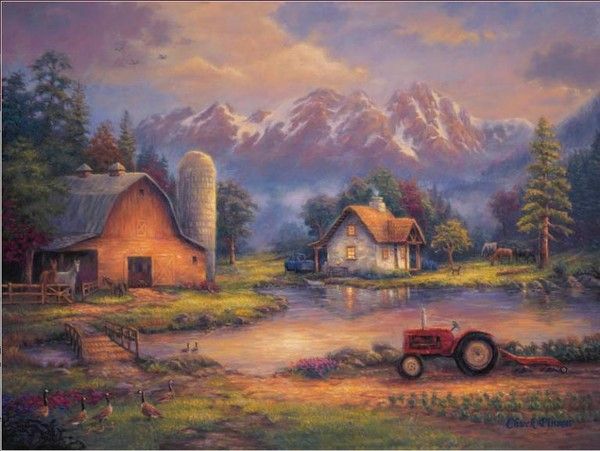 Cottages et villages en peintures de Chuck Pinson