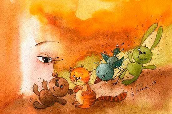 Mignonnes illustrations de V. Kirdiy