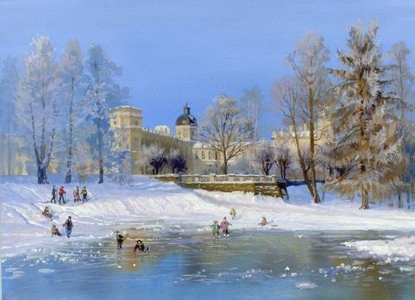 HIVER en peinture serie C   (V.J)