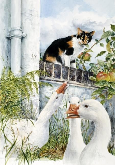 chats en peintures ( serie A )  ( L.F )