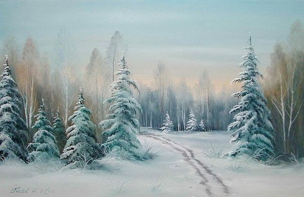 HIVER en peintures serie C (N.H)