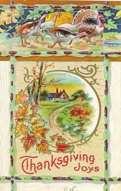 15- Cartes vintage A ( fêtes diverses) :Thanksgiving