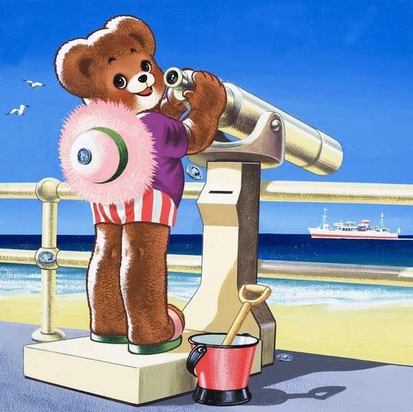 Mignonnes illustrations Teddy bear et Jolly dog