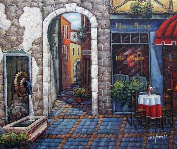 Cottages et villages en peinture