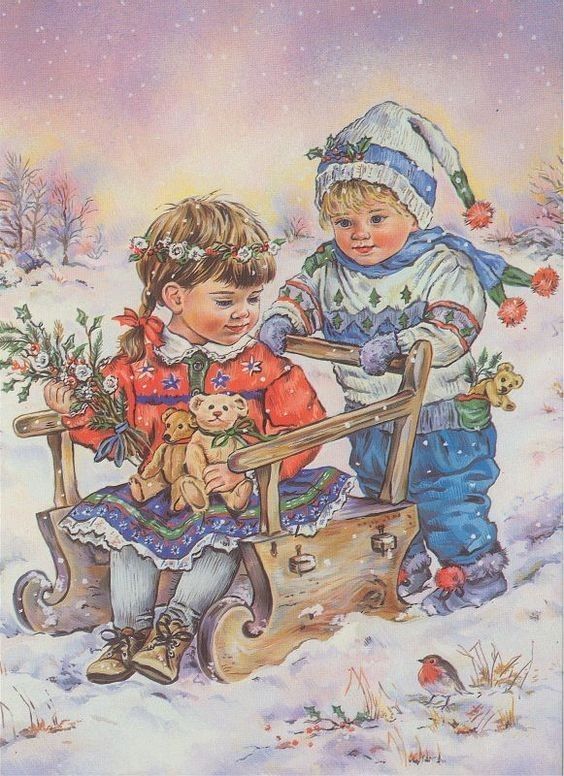 33-Hiver et Noel mignonnes illustrations d'hiver et de Noel