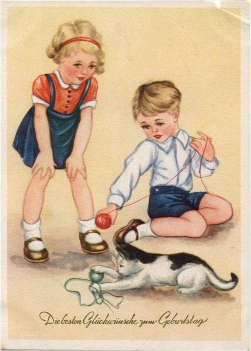 15-Cartes vintage enfants