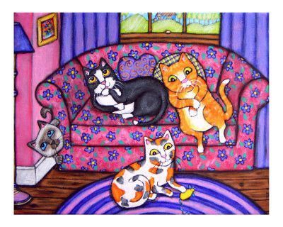 Chats et chiens illustrés