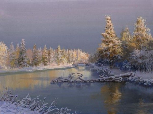 HIVER en peinture serie C   (V.J)