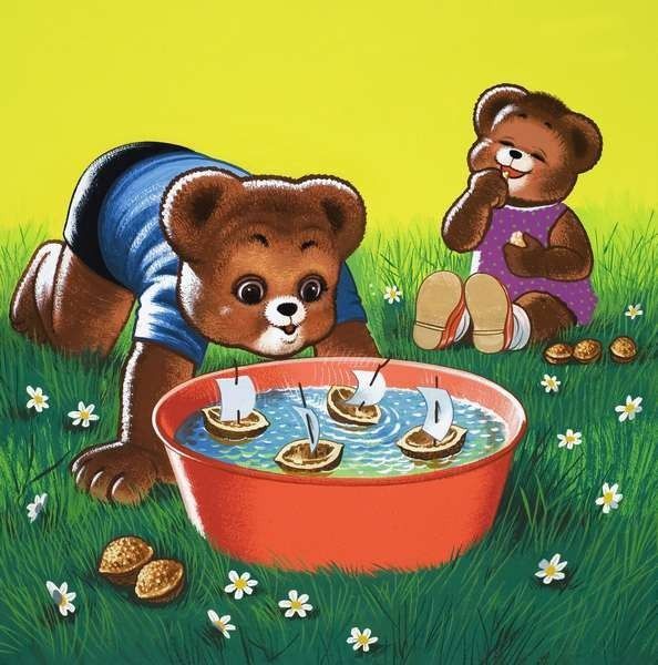 Mignonnes illustrations Teddy bear et Jolly dog