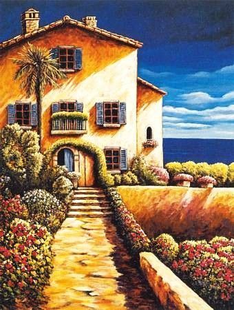 Cottages et villes en peintures