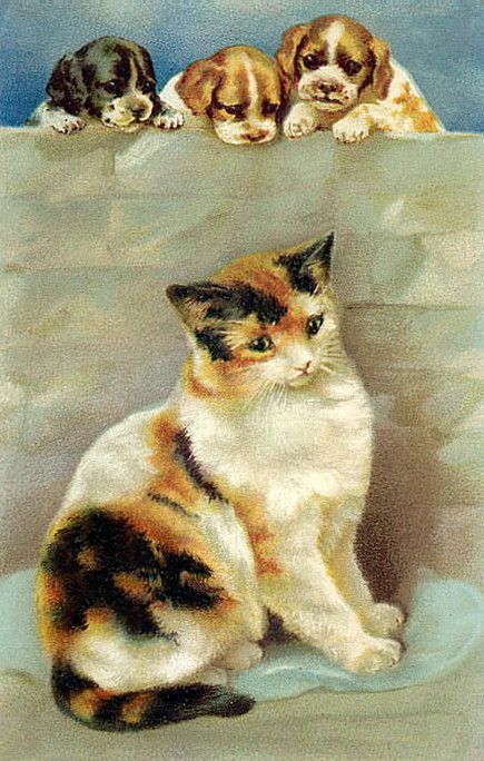 Chats & chiens dans l'art classique