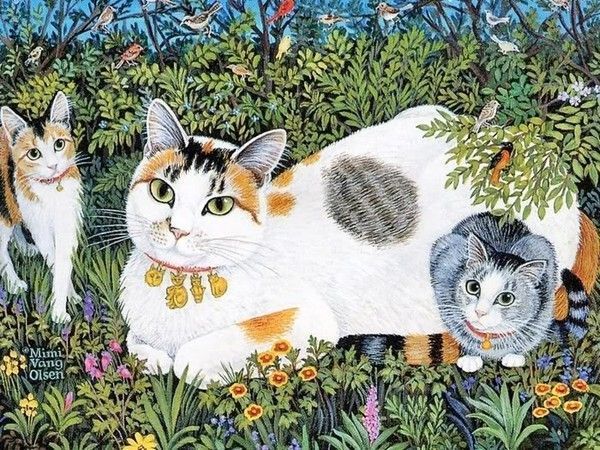 Chats peints serie C    ( M.V.O )